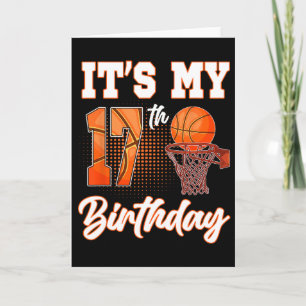 It's My 17th Birthday Sketll Theme Party 17 Years Card