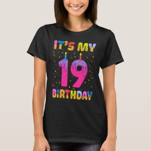 It's My 19th Birthday Girl Sweet Donut Happy 19 Ye T-Shirt