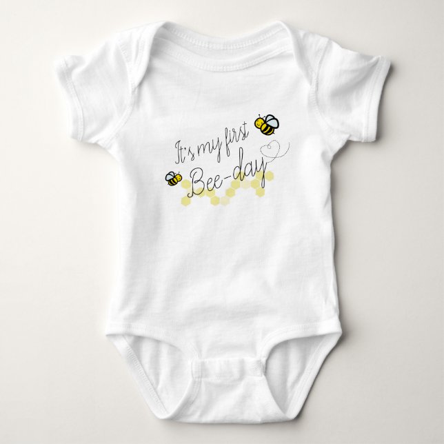 Its My 1st Bee Day first Birthday Baby Bodysuit (Front)