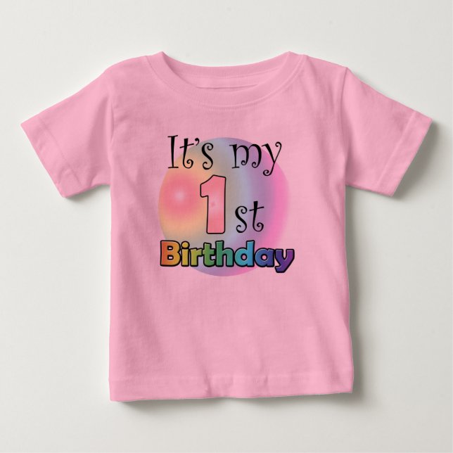 It's my 1st birthday (girl) baby T-Shirt (Front)