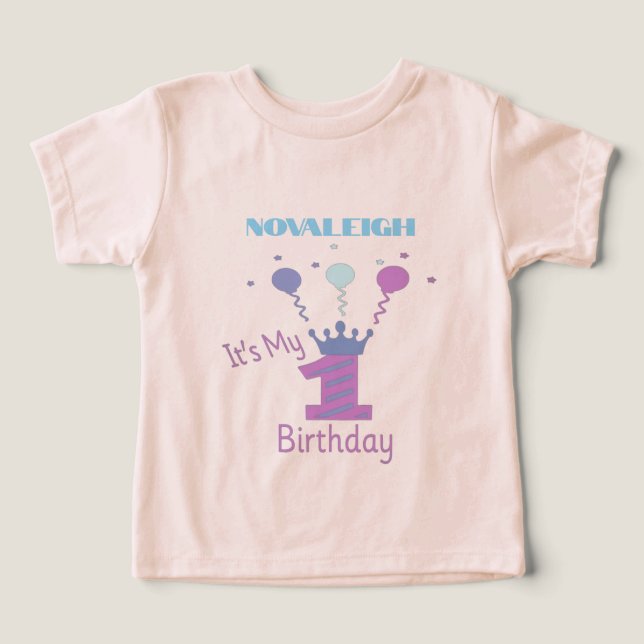 It's My 1st Birthday Girls  Toddler T-shirt (Design Front)