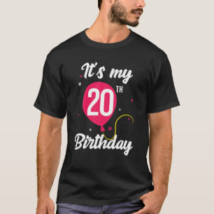 It's My 20Th Birthday Funny B-Day 20 Year Old Birt T-Shirt