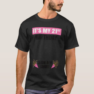It's My 21st Birthday Cute 21 Years Old Women Girl T-Shirt