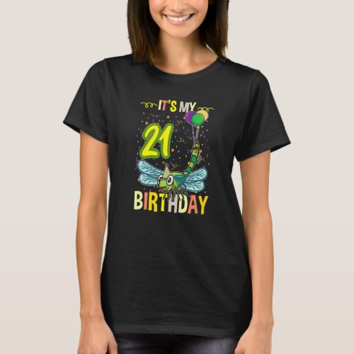 Its My 21st Birthday Dragonfly Insect T_Shirt