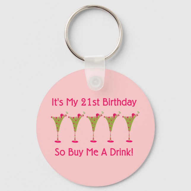 It's My 21st Birthday Keychain (Front)
