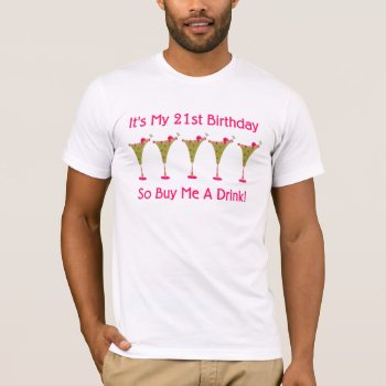 It's My 21st Birthday T-shirt by MishMoshTees at Zazzle