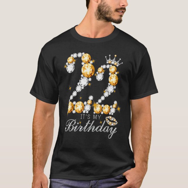 It's My 22th Birthday Queen 22 Years Old Shoes Cro T-Shirt (Front)