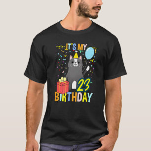 Its My 23rd Birthday Tuxedo Cat T-Shirt