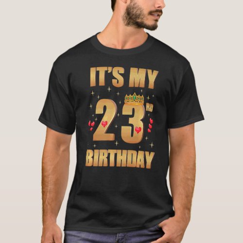 Its My 23th Birthday 23 Years Old 23th Birthday Q T_Shirt