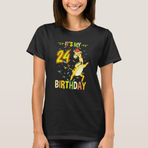 Its My 24th Birthday Dabbing Giraffe T-Shirt