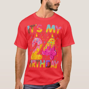 Its My 24th Birthday Sweet Donut 24 Years Old Funn T-Shirt