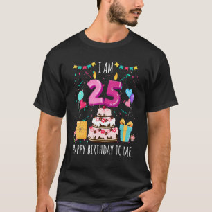 It's My 25th Birthday Cake Candle 25 Year Old Girl T-Shirt