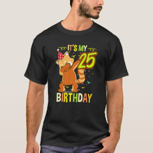 Its My 25th Birthday Dabbing Red Panda T-Shirt