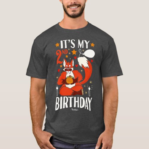 Its My 2nd Birthday Fox And Tacos Gifts T_Shirt