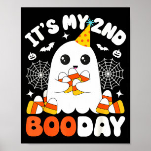 Its My 2nd Boo Day, Funny Halloween Ghost 2nd Birt Poster