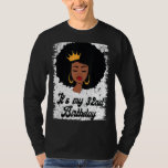 It&#39;s My 32nd Birthday Black Afro Queen Birthday Fo T-Shirt