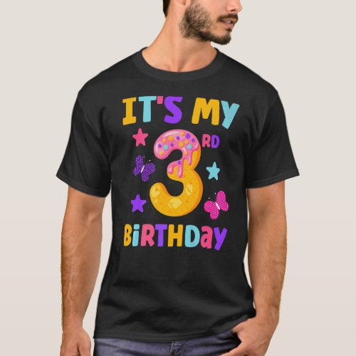 Its My 3rd Birthday   Birthday Donut Kids T_Shirt