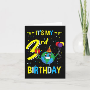 Its My 3rd Birthday Earth Day Card