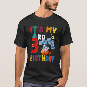 It's My 3rd Birthday Kids  Cat Birthday 3 Year Old T-Shirt
