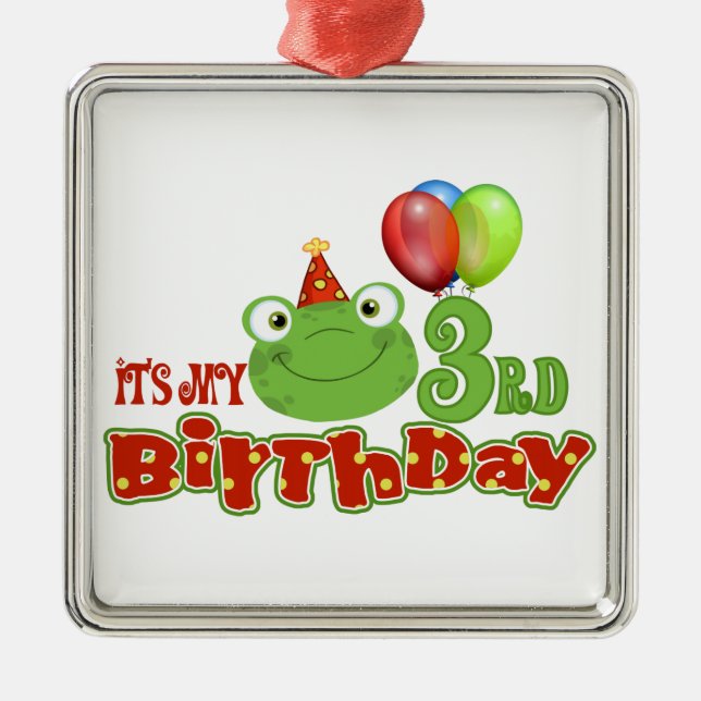 It's My 3rd Birthday Metal Ornament (Front)