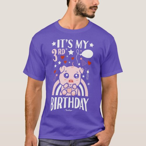 Its My 3rd Birthday Pig T_Shirt