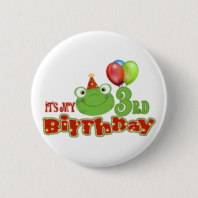 It's My 3rd Birthday Pinback Button (Front)