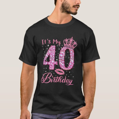 Its My 40Th Birthday Queen 40 Years Old Shoes Cro T_Shirt