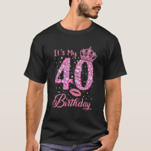It's My 40th Birthday Queen 40 Years Old Shoes Cro T-Shirt