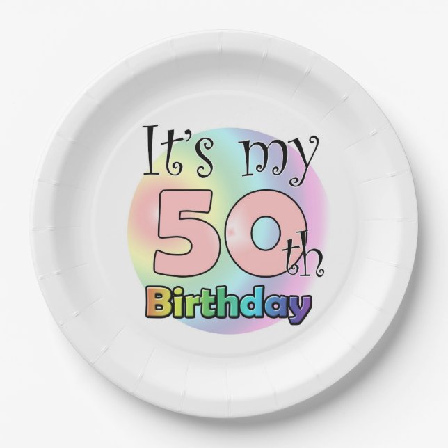 It's my 50th Birthday (wink) T-Shirt Napkins Paper Plates (Front)