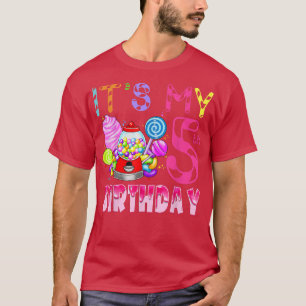 Its My 5th Birthday Candy Candyland Birthday Girl  T-Shirt