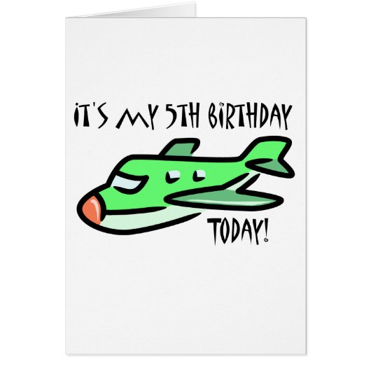 It's My 5th Birthday Today Cards (Front)