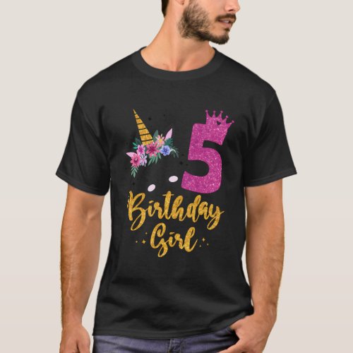 Its My 5Th Unicorn For Toddler T_Shirt