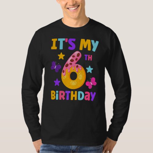 Its My 6th Birthday   Birthday Donut Kids T_Shirt