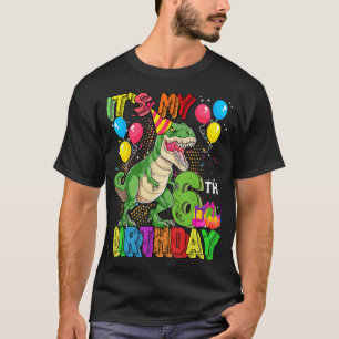 Its My 6th Birthday Boy T Rex Dinosaur Birthday 6  T-Shirt