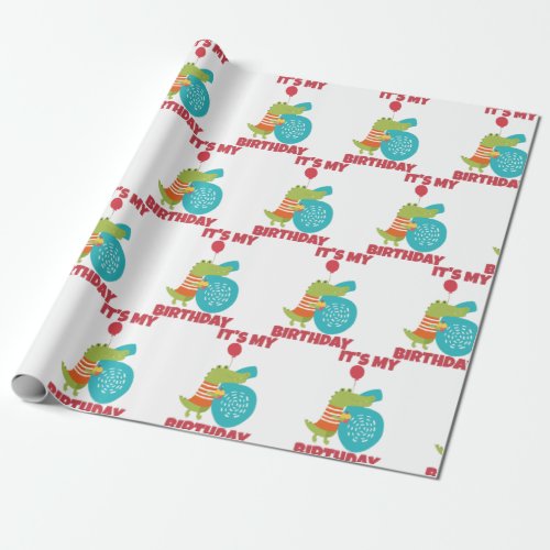 Its My 6th Birthday Funny Design Wrapping Paper
