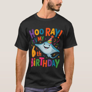 It's My 6th Birthday Party 6 Years Old Birthday St T-Shirt