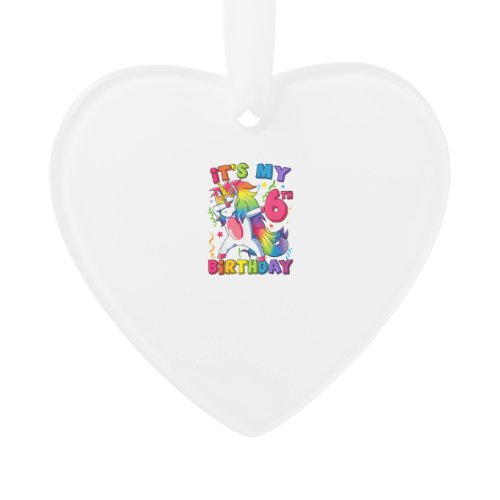 It's my 6th birthday Party 6 Years Old Cute Dabbin Ornament