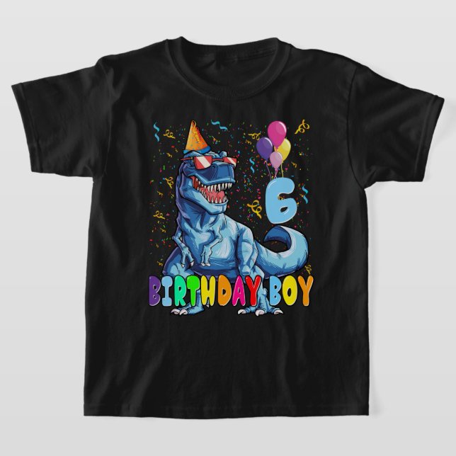 It's My 6th Birthday Shirt Dinosaur Party for 6 ye (Laydown)