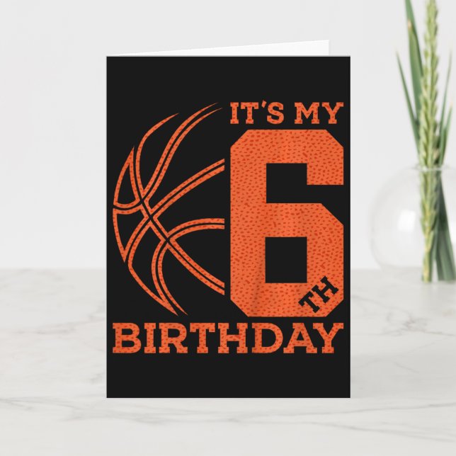 It's My 6th Birthday Sketll 6th Birthday  Card (Front)
