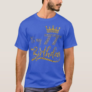 Its My 77th Birthday, Cute Women 77 Years Old Crow T-Shirt