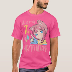 It's My 7th Birthday Anime Birthday Girl 7 Years O T-Shirt