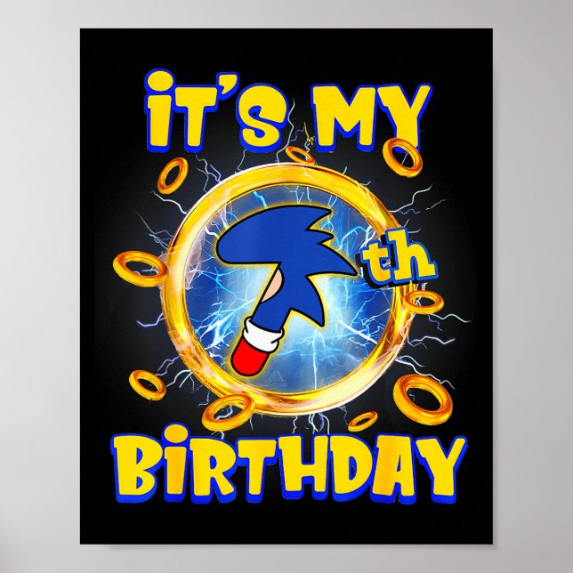It's My 7th Birthday Boy Family Matching Party Fun Poster (Front)