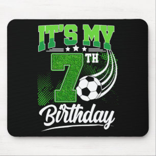 It's My 7th Birthday Boy Soccer Ll 7 Year Old Birt Mouse Pad