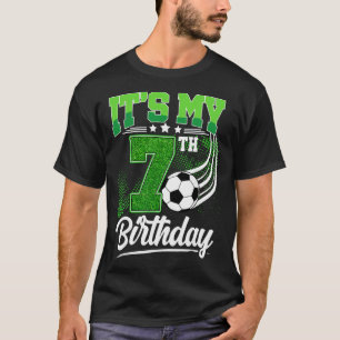 It's My 7th Birthday Boy Soccer Ll 7 Year Old Birt T-Shirt