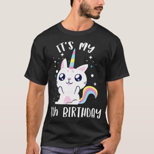 Its My 7th Birthday Cat Unicorn Caticorn Cute  T_Shirt