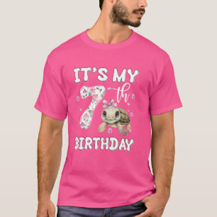 It's My 7th Birthday Cute Turtle Sea Fish Ocean An T-Shirt