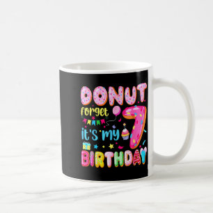 Its My 7th Birthday Donut Forget Pun Birthday 7 Ye Coffee Mug