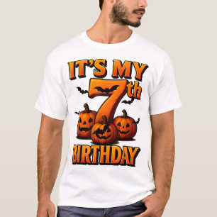 It'S My 7Th Birthday Pumpkins 7 Years Old T-Shirt