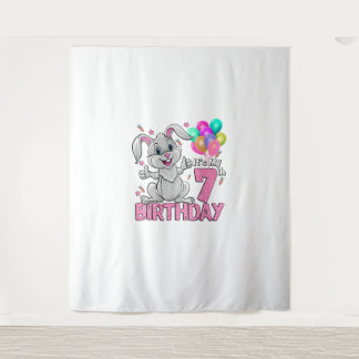 It's My 7th Birthday Rabbit 7th Birthday 7 Years O Tapestry