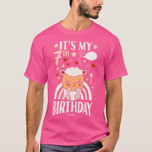 Its My 7th Birthday Sheep T_Shirt